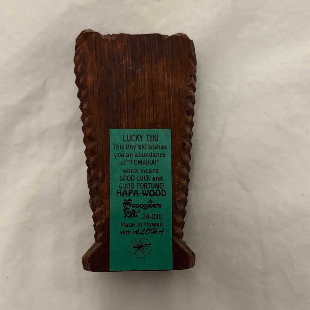 Carved Wooden Tiki Figurine - Hawaii - Picture 3 of 5